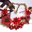 Statement Premium Halskette Zubehör Hochwertige handgemachte Mode Bunte Kristalle Strass Halsketten Schmuck für Frauen