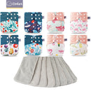 Elinfant New Matching waterproof baby pcoket diapers 8 pcs gray mesh cloth diapers and 8pcs microfiber inserts
