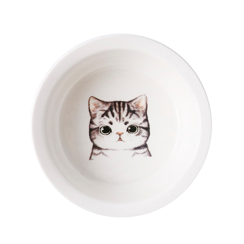 Ceramic Cat Bowl Dog Bowl Single And Double Pet Bowl Cat Dog Feeder Water Bowl With Stand Feeding Dish Food Bowl Pets Supplies