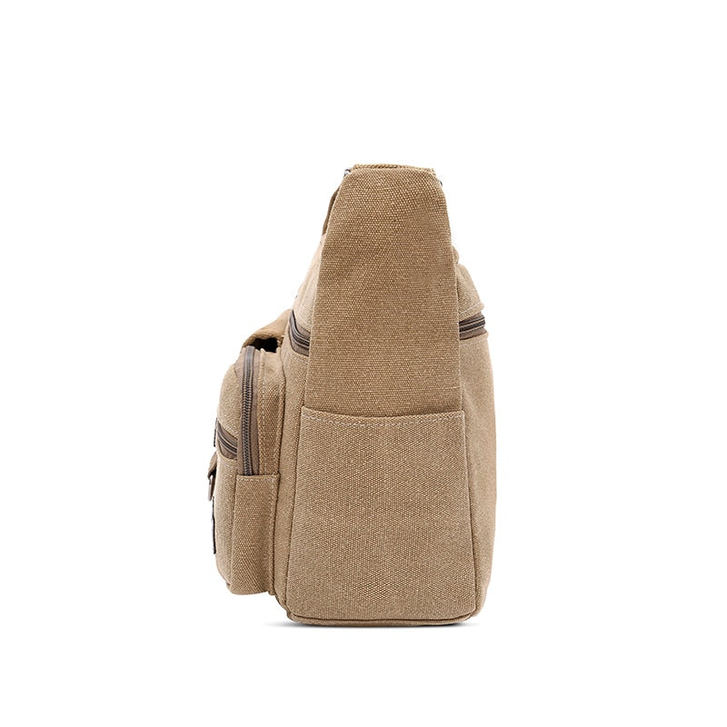 Bolso bandolera de lona para hombre, bandolera encerada resistente al agua Vintage, maletín, bolso de hombro acolchado para bolso de mano masculino