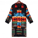 2020 Coat Women Jackets Winter Warm Long Sleeve Color Block Retro Floral Print Coat Outerwear Women&