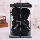 25*16 Cm Diy Teddy Rose Bear with Box Artificial PE Flower Valentine&