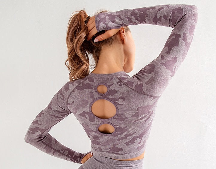 Conjunto de ropa de gimnasio para mujer, conjunto de Yoga de 2 piezas, sujetador deportivo y mallas para correr, mallas deportivas de entrenamiento sin costuras, traje deportivo para mujer