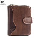 BULLCAPTAIN Men's  Leather Wallet Business Wallets Multifunction Multifunctional Business Card Holder Small Card Box