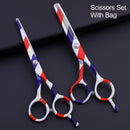 Professional Hair Scissors Set 5.5 inch Flowers Hair Thinning and Cutting Scissors Hairdressing Barber Salon Tesoura