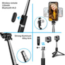 4 en 1 inalámbrico Bluetooth selfie stick con trípode Aleación auto selfiestick smartphone selfie-stick 3 teléfono para cámara de iphone