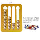 Soporte de cápsulas de café de Metal, soporte de aluminio chapado en espejo, estante de almacenamiento de cápsulas de café, soporte de cápsulas de café Nespresso para Nespresso