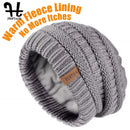 FURTALK Beanie Winter Hats for Women Knitted Slouchy Beanie Hat with Velvet Ladies Warm Winter Cap Korean Red Black Yellow Cap