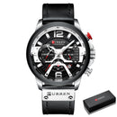CURREN Luxury Brand Men Analog Leather Sports Watches Men&