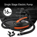 12V SUP Max 16/20 PSI zweistufige elektrische Luftpumpe Intelligente aufblasbare Pumpe für aufblasbares SUP Stand Up Paddle Surfing Board