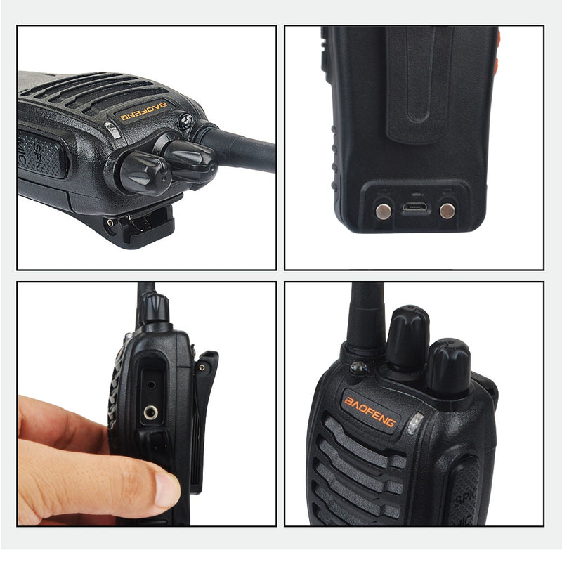 Walkie Talkie UHF Baofeng BF-888H 400-470MHz 16CH VOX Paired Portable Two Way Radio 2pcs with USB Battery Charger