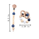 Baby Toys Silicone Beads Teethers Wooden Rings Handmade Bracelet Pacifier Chain Clips Teething Pram Stroller Bell Baby Products