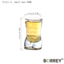 BORREY Unique Beer Cup Funny Wine Glass Whisky Vodka Shot Glasses Creative Bar Cocktail Glass Body Shape Mug Coffee Juice Cup