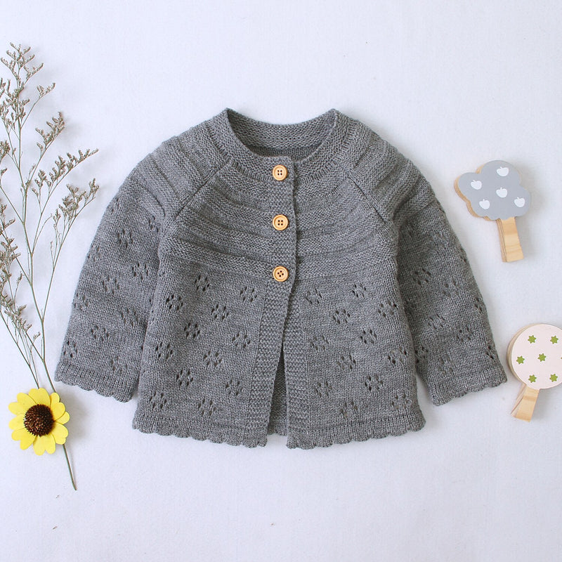 2022 Autumn Winter Kids Boys Girls Sweaters Baby Girl Solid Cotton Sweater Jacket Boys Children Knitted Kids Sweaters Girls