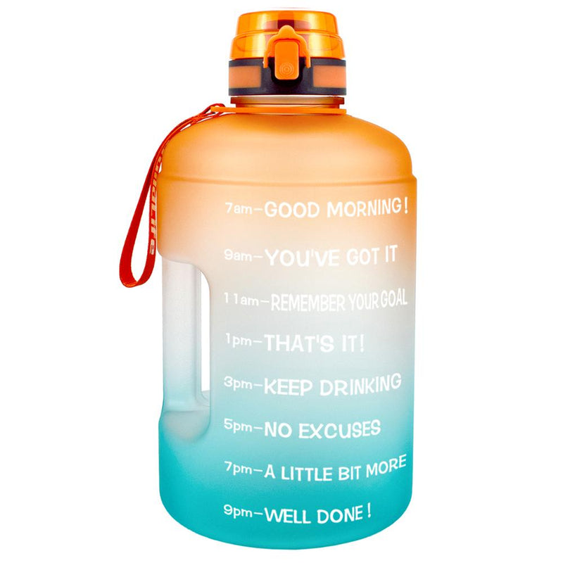 QuiFit 128 Unzen 73 Unzen 43 Unzen 1 Gallone Wasserflasche mit Zeitmarkierungen Filternetz Fruchtaufguss BPA-frei Motivations-Sportgetränkekrug