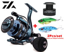 Double Spool Spinning Fishing Reel Metal Arm l Fishing Reels Saltwater Carp Feeder Baitcast Casting Reel