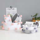 INS Pompom Cotton Rope Storage Baskets Handmade Woven Dirty Clothes Laundry Basket Kids Toys Desktop Sundries Organizer Hamper