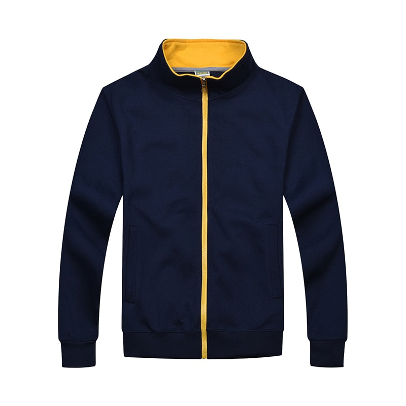 YOTEE, otoño e invierno, informal, de alta calidad, con cuello levantado, chaqueta con cremallera, logotipo personalizado, chaqueta para hombres y mujeres