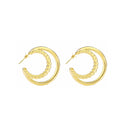 Slovecabin 925 Sterling Silver Luxury Hoop Piercing Boucle Doreille Femme Gold Round Circle Fashion Earrings for Women Jewerly