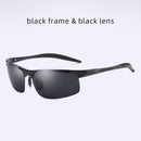 Aluminum Frame Driving Sunglasses Men Polarized Sports Sun Glasses Male UV400 Polaroid Retro Sunglass Anti-glare Goggles Vintage