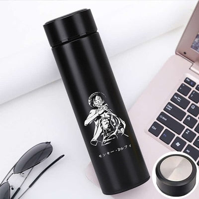 500ml Pure Color Stainless Steel One Piece Thermos Cup With Creative Cover Children Juice Thermos Cup