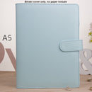 MINKYS Macaroon Color A6/A5 PU Leather DIY Binder Notebook Cover Diary Agenda Planner Bullet Cover School Stationery