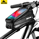 WILD MAN 6.2 Inch Waterproof  Bicycle Front Tube Bag Bike Touch Screen Phone Case Bag Bike Top Tube Bag Cycling Accessories