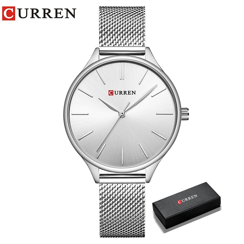 CURREN Women Watches Luxury Wrist watch relogio feminino Clock for Women Milanese Steel Lady Rose Gold Quartz Ladies Watch New