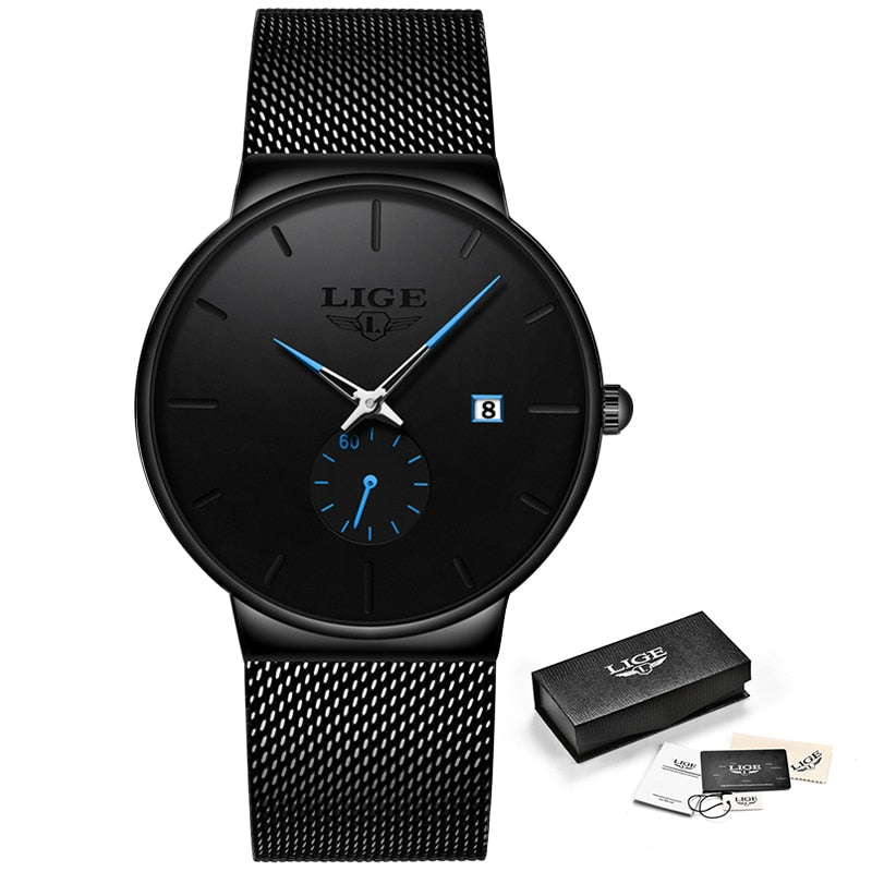 2022 nuevo reloj de cuarzo para mujer y hombre, relojes LIGE de la mejor marca, vestido famoso, reloj de moda, reloj de pulsera ultrafino, reloj masculino