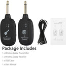Guitar Wireless System Transmitter Receiver Built-In Rechargeable Wireless Guitar Transmitter Guitar Transmitter Accessory