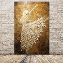 Mintura Ballet Dancer Picture Hand Painted Abstract Palette Knife  Oil Paintings On Canvas  Wall Art For Living Room  Home Decor