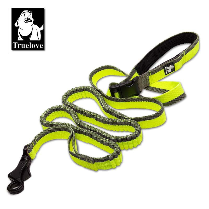 Truelove Dog Running Bungee Leash Hand-Held Waistworn Adjustable Nylon Elastic Retractable Dog Leads for Running Jogging Walking