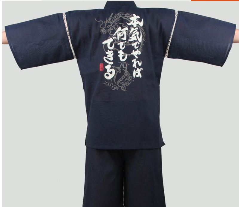 Traditioal Japanese Pajamas Sets Men Yukata Kimono Cotton Male Loose Japan Home Clothing Sleepwear Bathrobe Leisure Wear A52508