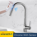 Kitchen Faucets Smart Sensor Pull-Out Hot and Cold Water Switch Mixer Tap Smart Touch Spray Tap Kitchen Black Crane Sink Faucets