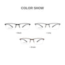 Gafas de negocios de medio borde para hombre, montura de gafas de aleación de Metal, gafas ópticas modernas a la moda, monturas graduadas para hombre