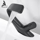 Waschtischarmaturen mattschwarz moderne Badezimmer-Mischbatterie Messing Waschtischarmatur Einhand-Einloch-eleganter Kran 855818