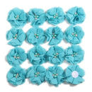 240PCS 5.5cm 2" Pearl Cluster Rhinestone Center Chiffon Hair Flower Hand Sewing Flower Boutique For Baby Headbands