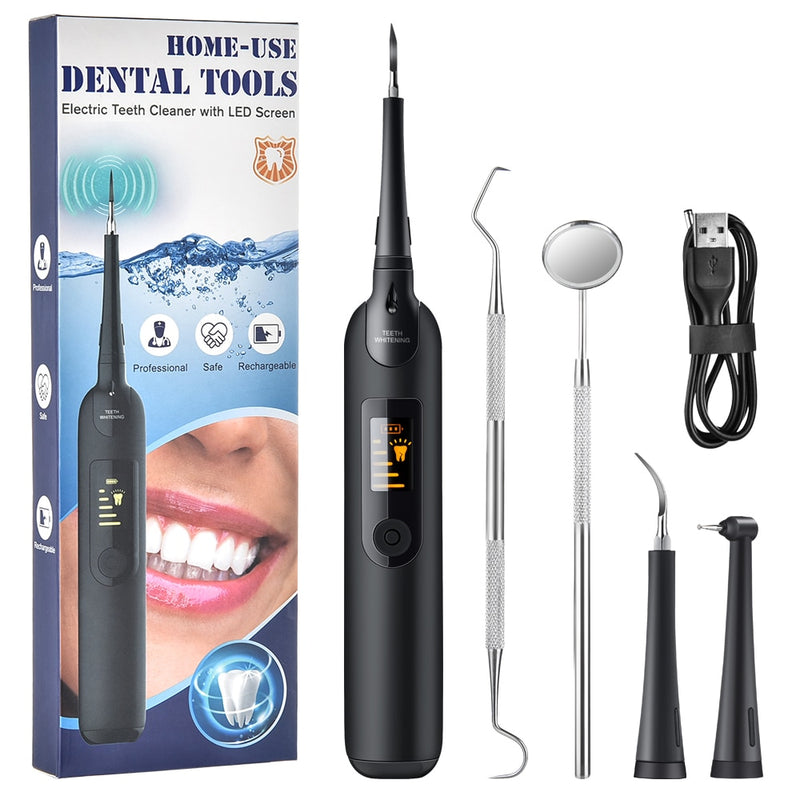 Electric Sonic Dental Scaler For Whiten Teeth Tartar Cleaner Tooth Calculus Remover Tool Kit