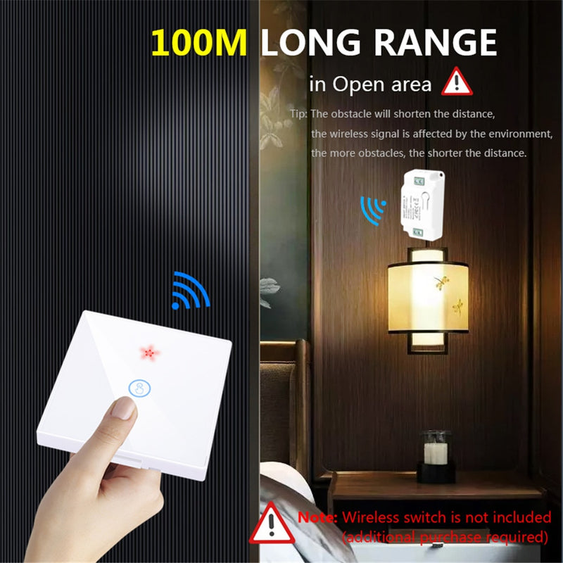 SMATRUL Tuya Smart Life Home APP WiFi + RF 433 MHz Schalter Licht Wand Relais Timer Modul Stimme Google Home Alexa 110 V 220 V 10 A Lampe