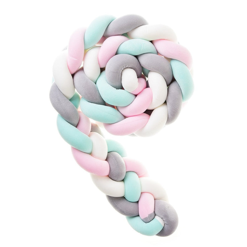 2M/3M Baby Bed Bumper Tour De Lit Bebe Newborn Crib Bumper 4 Braided Knot  Baby Crib Bedding Set Bumper Protector