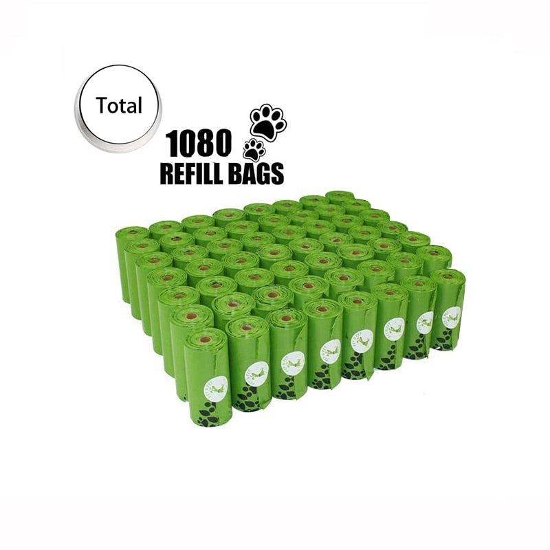 Hundekotbeutel, umweltfreundlich, 1080 Stück, biologisch abbaubar, 60 Rollen, große, grüne, unparfümierte Kotbeutel des Produkts