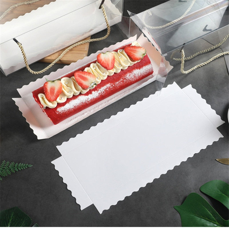 StoBag 10 Stück transparent mit Papierboden Trageboxen Babyparty Kuchen Dekoration Geburtstagsfeier Paket Backing Supplies Box