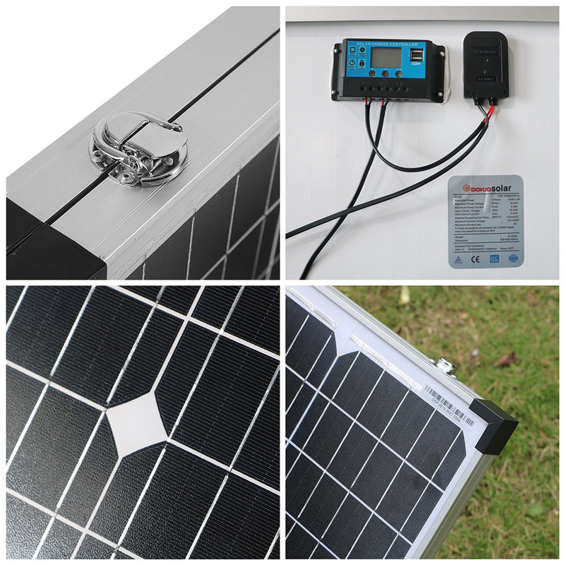Anaka 100W 12V Solarpanel China Solarbatterie Wasserdichte Solarkits Panel Solar für Zuhause / Wohnwagen Solarzelle für Reisen Camping