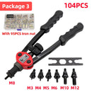 HIFESON Hand Threaded Rivet Nut Gun 70/95/300PCS Nuts Insert Manual Riveter Rivnut Tool for M3 M4 M5 M6 M8 M10 M12 Nut