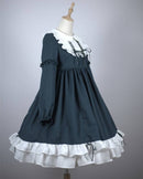 NONSAR Vintage Princess Women Lolita Dress Sweet Lace Angel Bowknot High Waist Victorian Kawaii Girl Gothic Halloween New