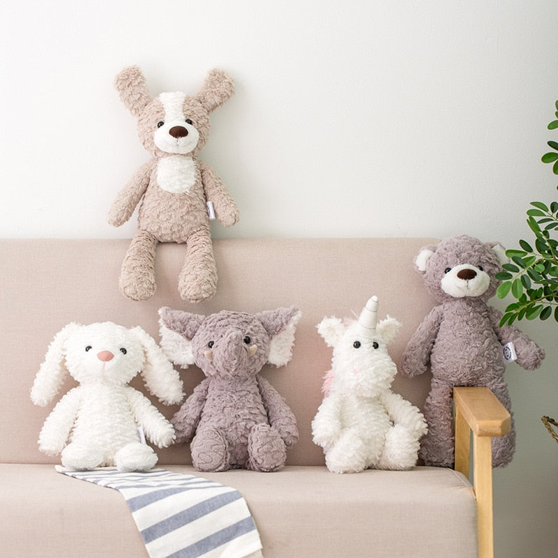 Super Soft Long legs baby appease toy Pink Bunny Grey Teddy Bear Dog elephant unicorn Stuffed Animals doll toys for Children