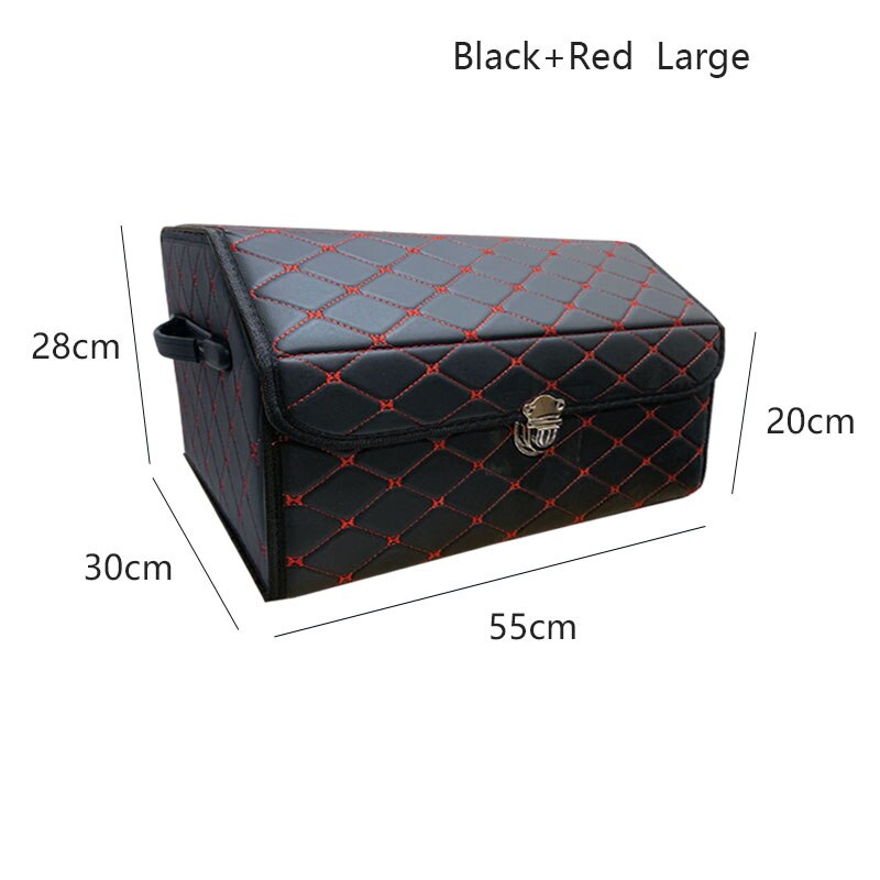 AUTOROWN PU Leather Trunk Organizer Box for Shopping Camping Picnic Home Garage Storage Bag Auto Interior Accessories S/M/L