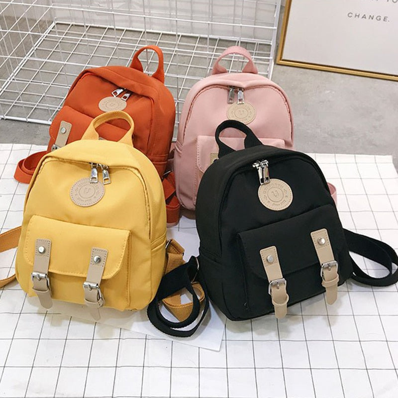 Backpack Women Small Teenage School Bag Fashion New High Quality Zipper Female Backpacks Double Belt Mini Shoulder Bags Travel