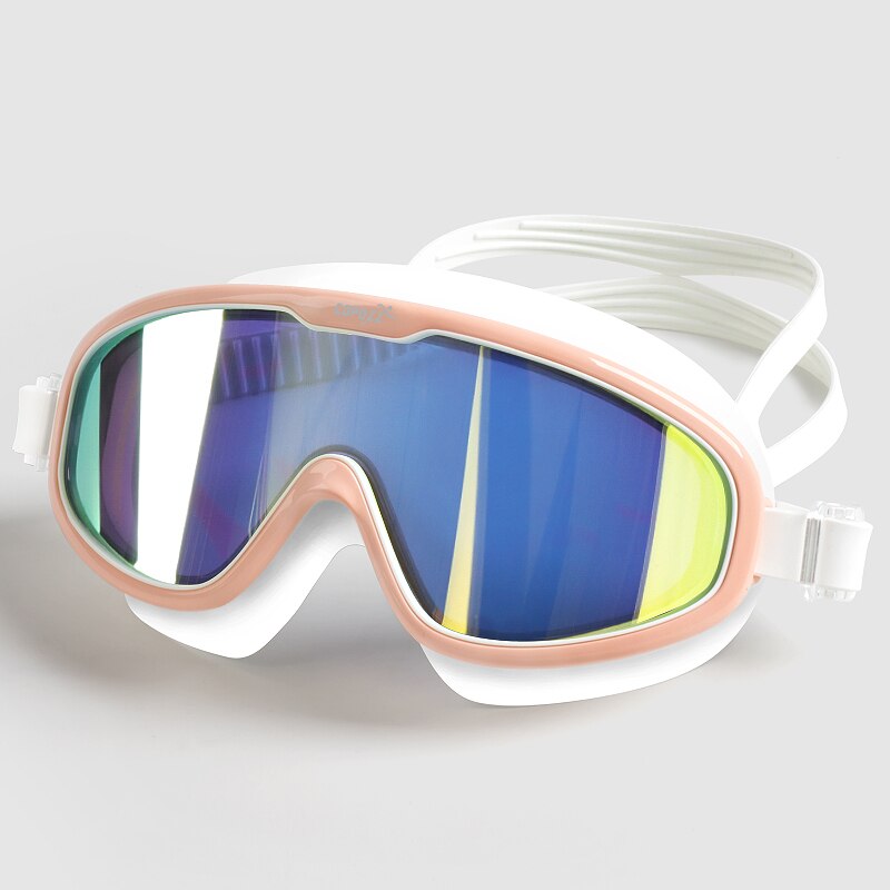 COPOZZ 2022 Antibeschlag-Schwimmbrille Ganzglas-UV-Schutz mit großem Silikonrahmen Schwimmbrille für Männer und Frauen