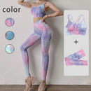 2PCS Seamless Women new dyeing Yoga Set Workout Sportswear gym fitness Clothing  Sports Bra High Waist Leggings Sports Suits2021
